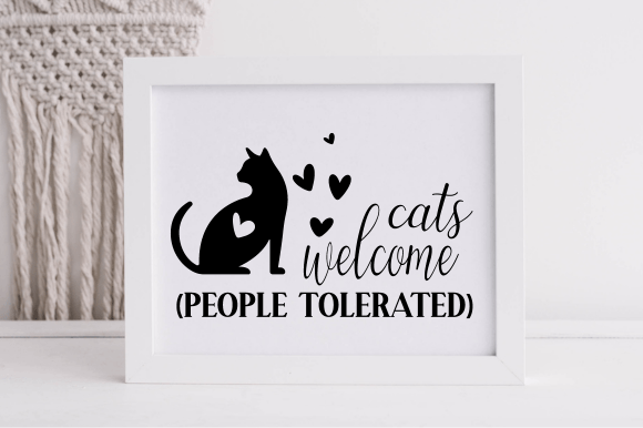 Cat Sign SVG Graphics for Local Crafts & Branding
