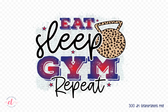 Eat Sleep Gym Repeat PNG, Workout PNG