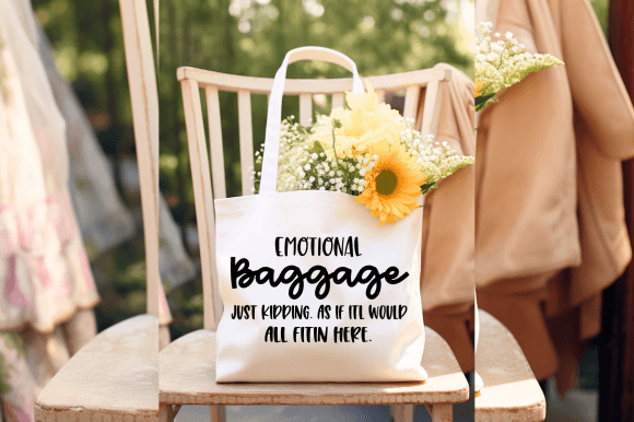 Emotional Baggage SVG: Funny Quote Graphics for Crafts