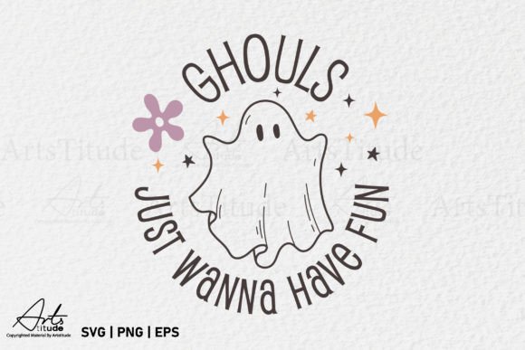Halloween Ghouls Funny Quote SVG PNG for Crafts & Graphics