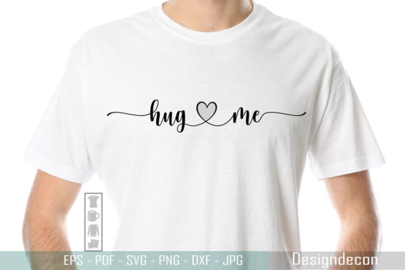 Hug Me: One-Line Calligraphy Graphics for Print Templates