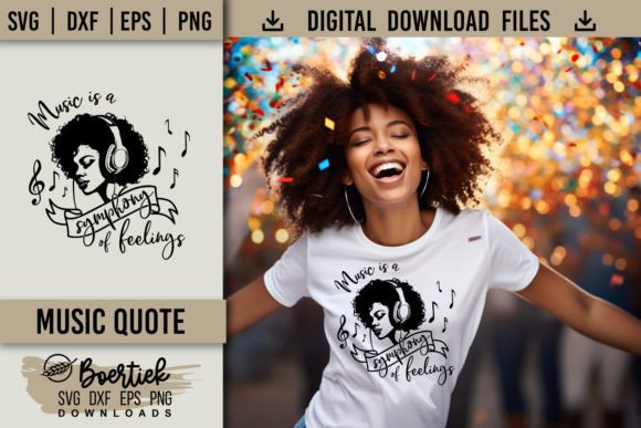 Music Quote SVG Graphics for Crafts & Branding