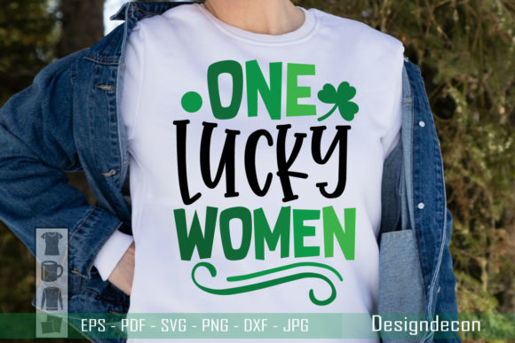One Lucky Women Editable Vector File: Graphics & Print Templates